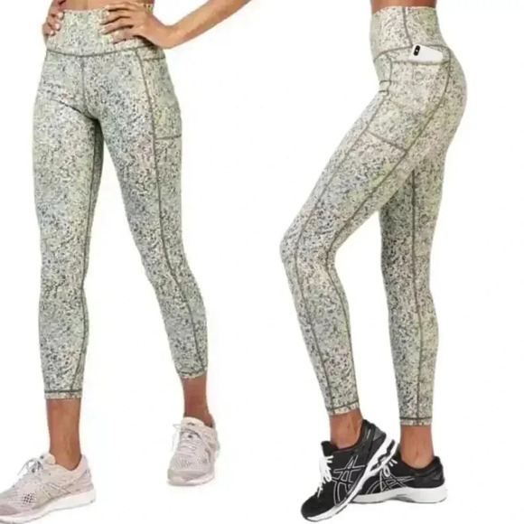Sweaty Betty Super Sculpt 7/8 Leggings Green Alert Pebble Size Small High Rise - Picture 1 of 11